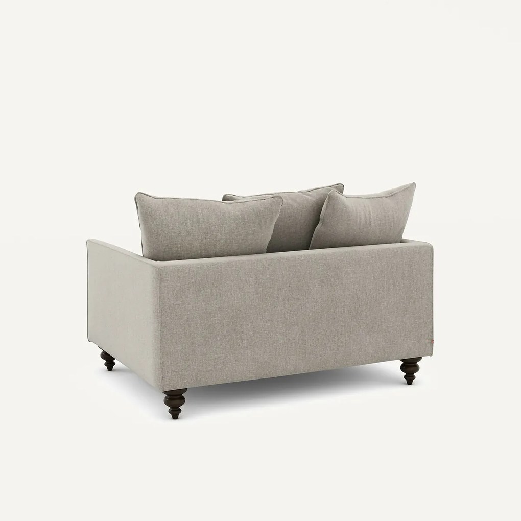 2-zits compacte bank in chenille fluweel, Lazare