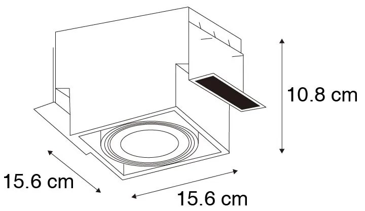 Set van 6 Inbouwspot wit GU10 AR111 trimless verstelbaar - Oneon GU10 Binnenverlichting Lamp