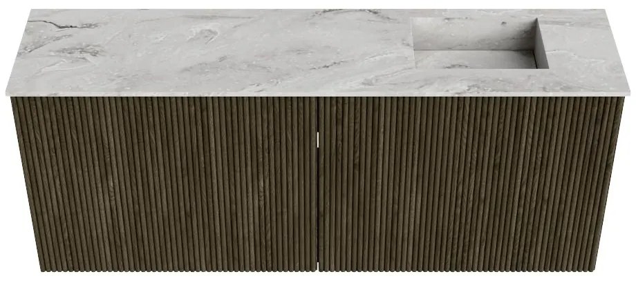 Mondiaz Joya DLux 100cm toiletmeubel shadow met wastafel faye rechts 1 kraangat glace