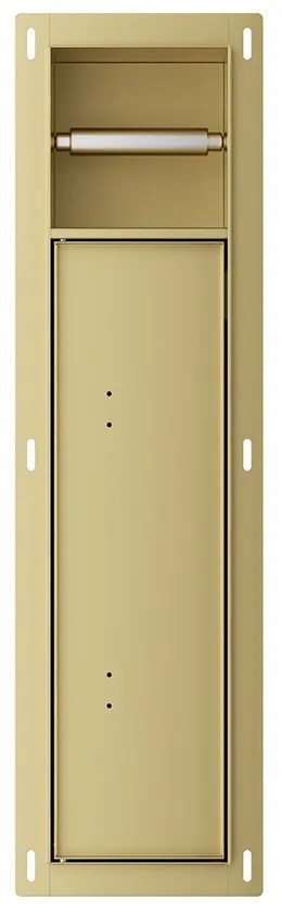 Mueller Gold inbouw toiletrol en borstelhouder betegelbaar messing geborsteld