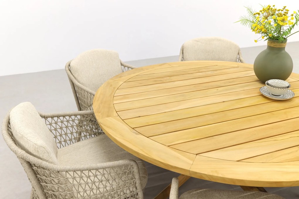 Hartman Salvatore/Chaneo verstelbare tuinset - 220x100 cm. - 7-delig