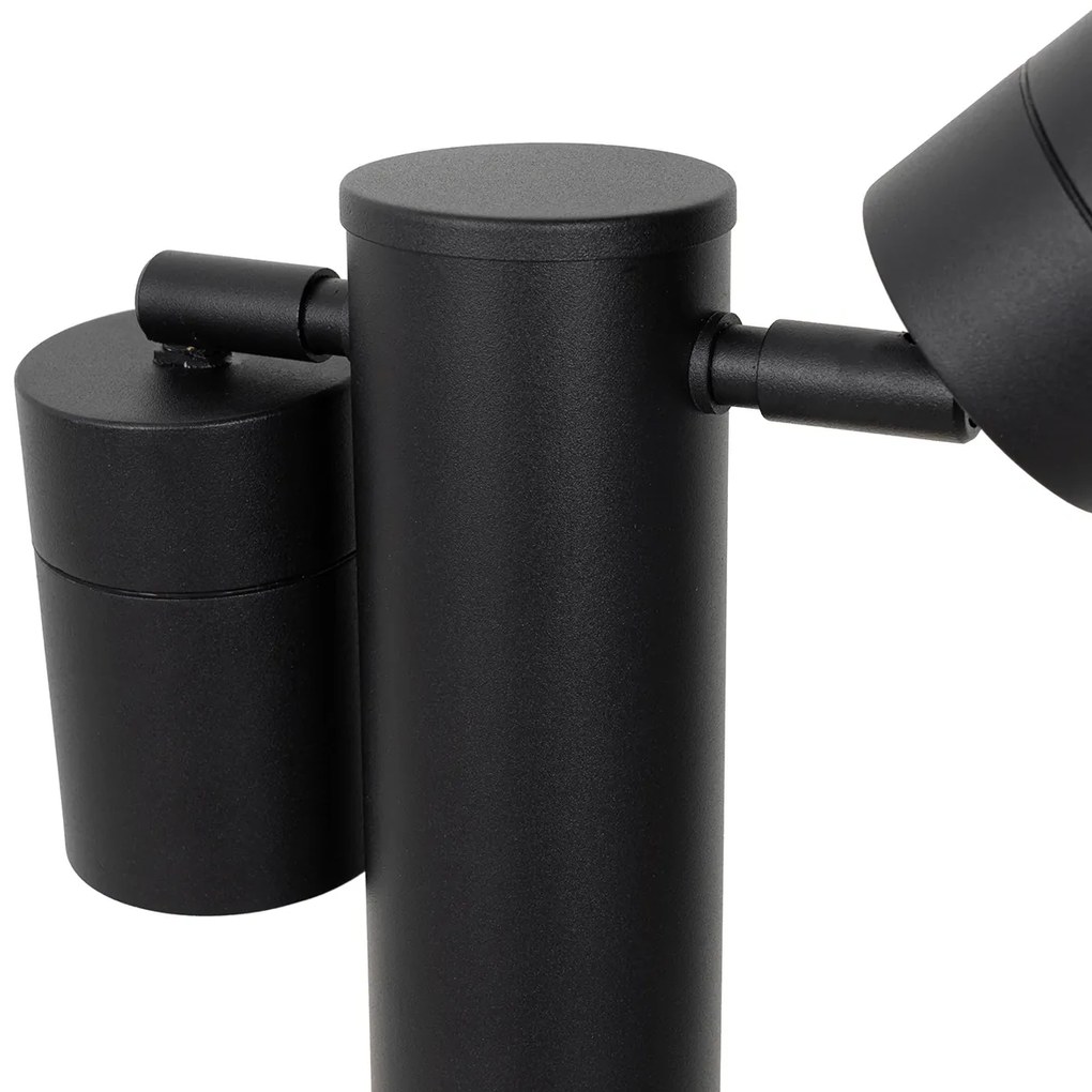 Staande buitenlamp zwart 45 cm IP44 verstelbaar 2-lichts - Duo