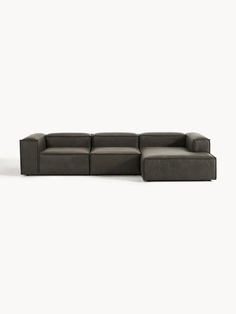 Modulaire leren hoekbank Lennon (4-zits)