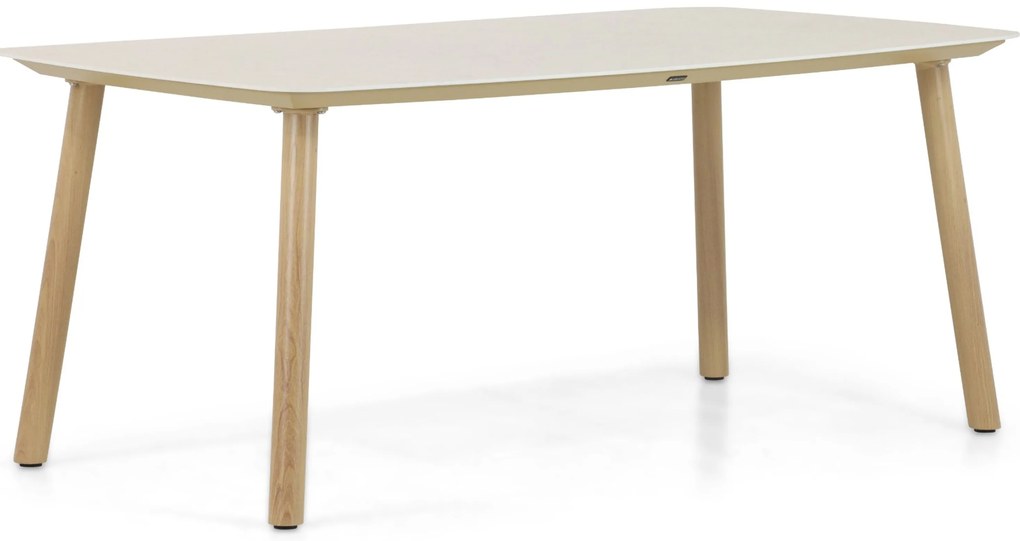 Dining Tuintafel rechthoekig 180 x 100 cm Aluminium Taupe Bloom