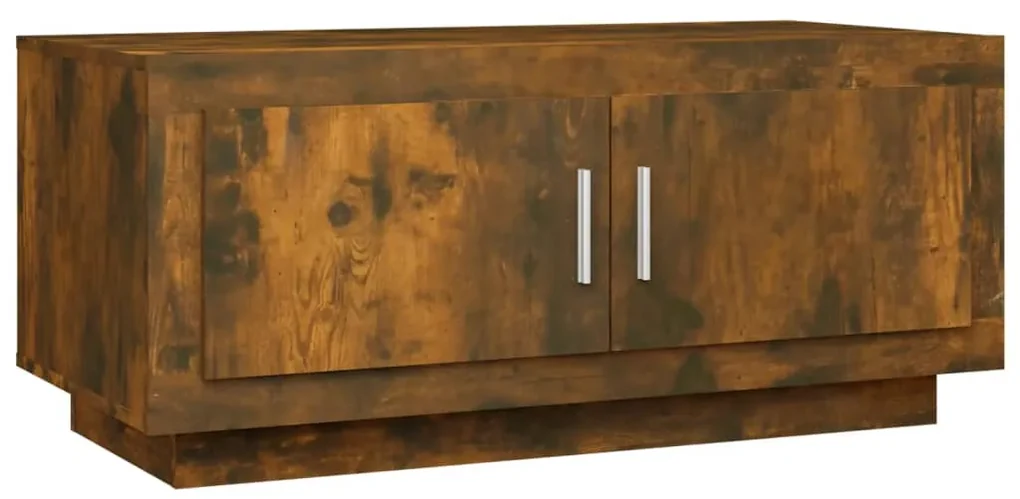 vidaXL Salontafel 102x50x45 cm bewerkt hout gerookt eikenkleurig