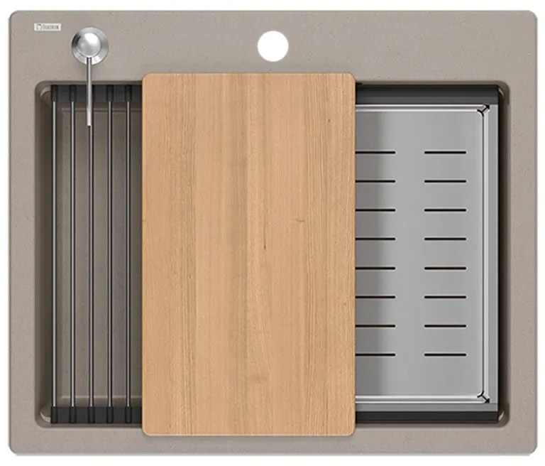 granieten spoelbak KURT 110 WORKSTATION BEIGE
