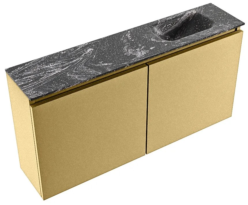 Mondiaz Ture DLux toiletmeubel 100cm oro met wastafel lava rechts zonder kraangat