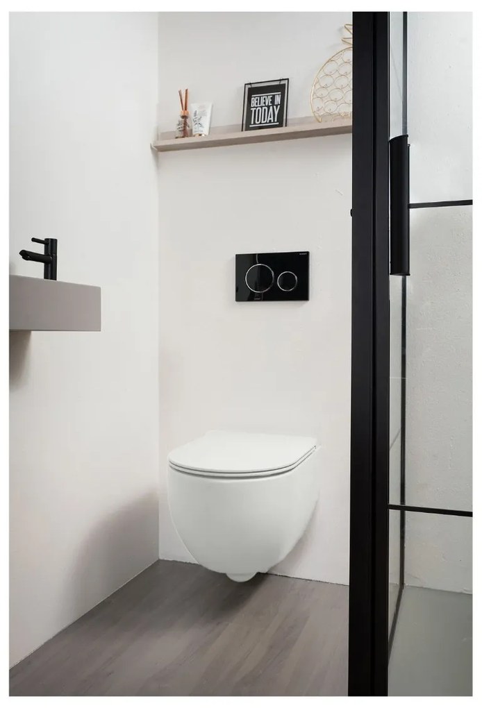 Xenz Gio randloos toilet 52cm met vortexspoeling wit mat