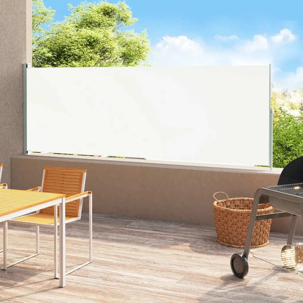 vidaXL Tuinscherm uittrekbaar 200x500 cm crème