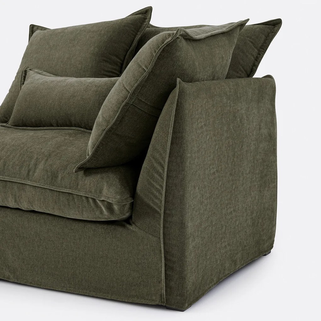 Longchair links mêlee polyester, Odna