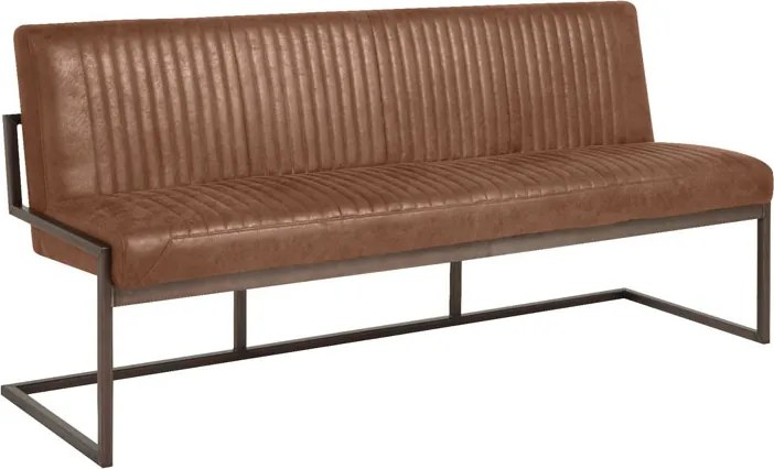 Eetkamerbank Van Lichtbruin Kunstleer 185 Cm