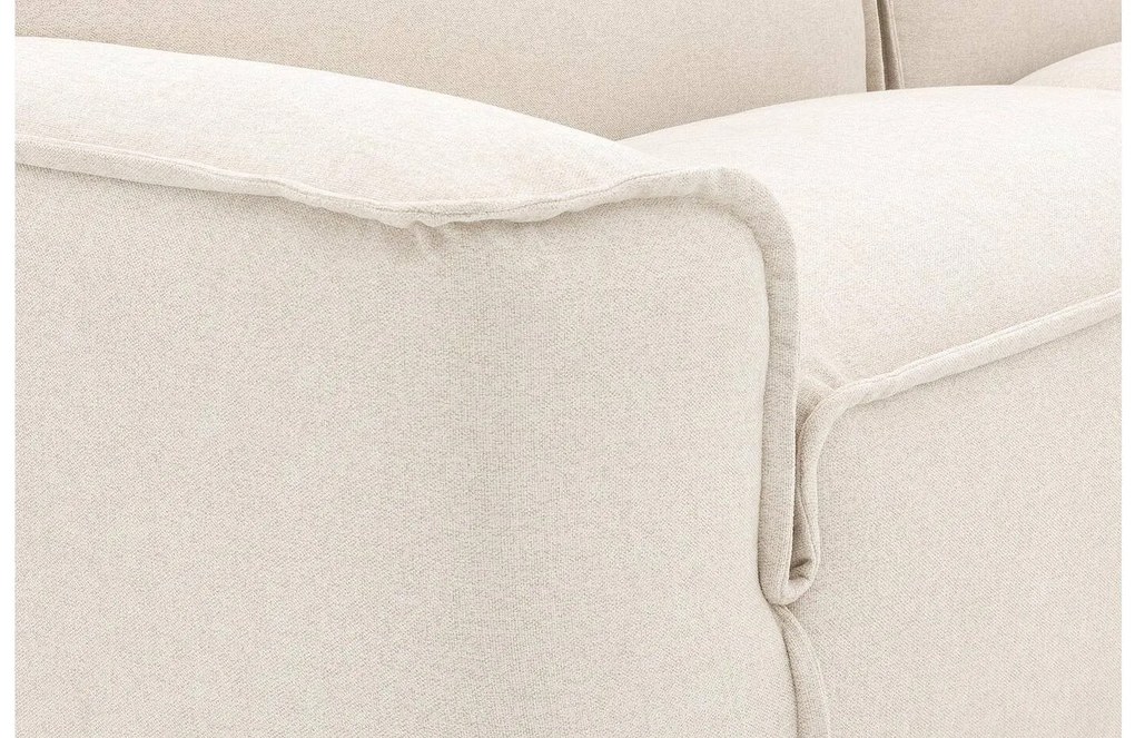 Goossens Excellent Bank Sens wit, stof, 1,5-zits, urban industrieel met chaise longue rechts