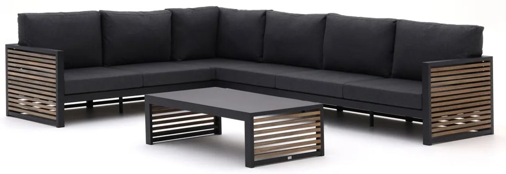 Hoek loungeset Bellagio  | 6 personen | Loungeset Grijs | Hoekbank Aluminium | 327x252cm | Kees Smit Tuinmeubelen