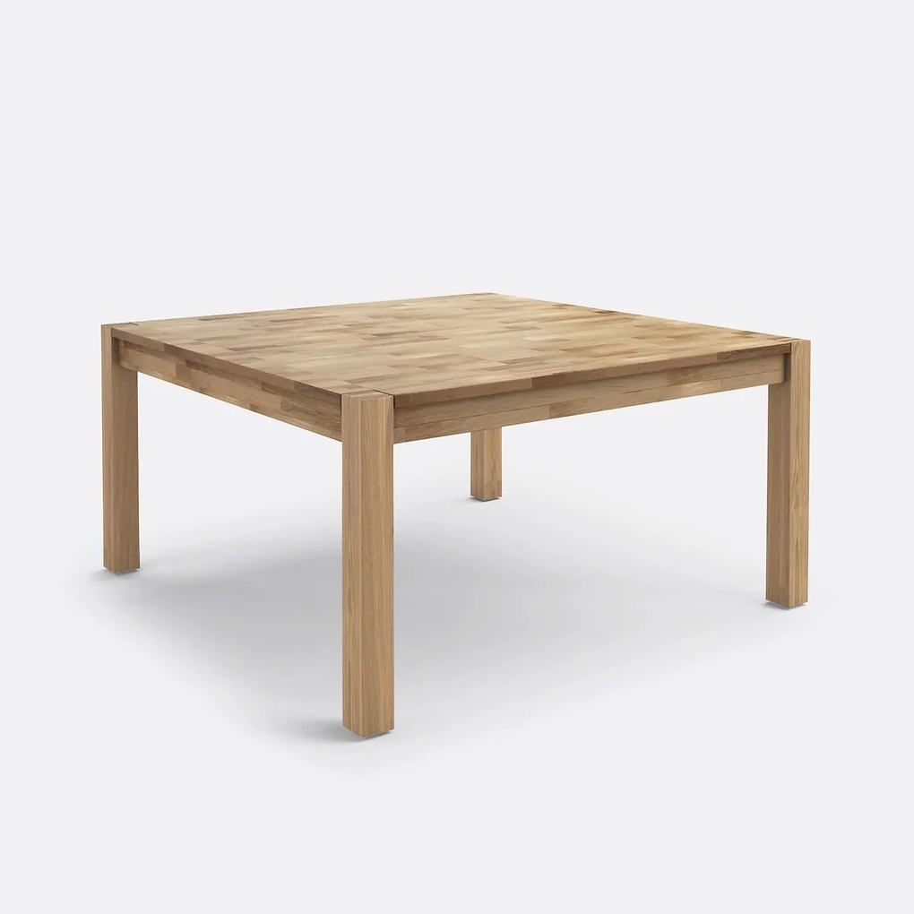 Vierkante eettafel, geoliede eik, 8 personen, ADELITA