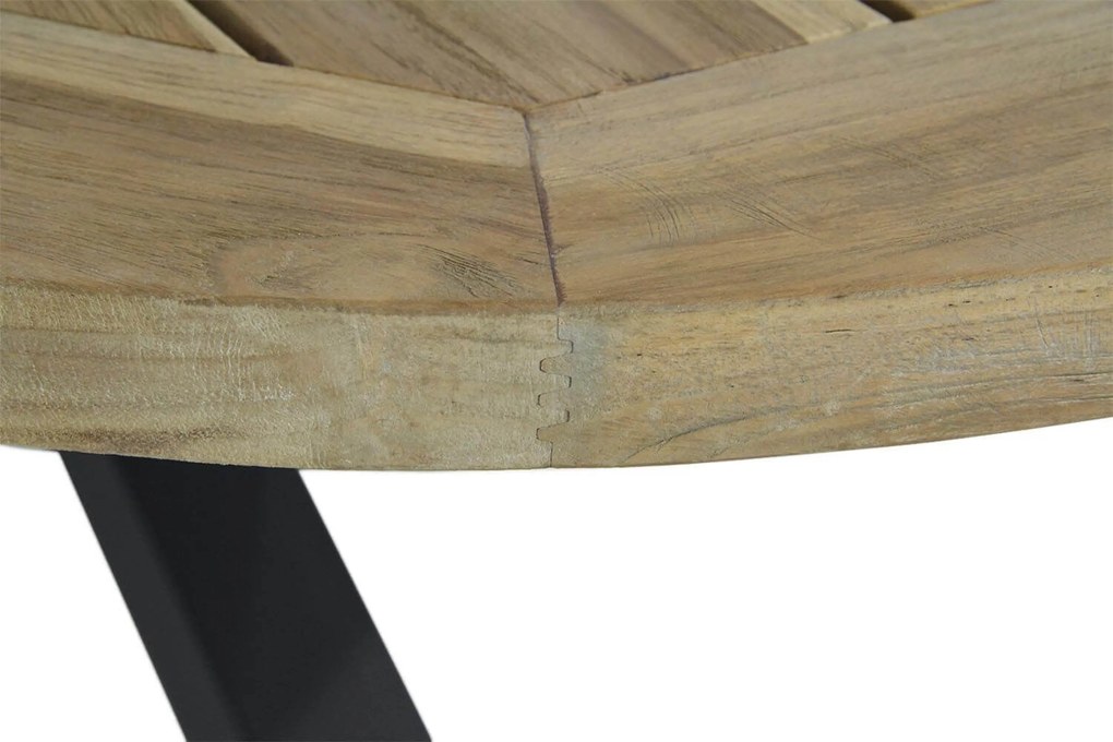 Dining Tuintafel ovaal 240 x 120 cm Teak Old teak greywash Brookline