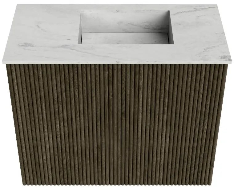 Mondiaz Joya DLux 50cm toiletmeubel shadow met wastafel faye rechts 1 kraangat opalo
