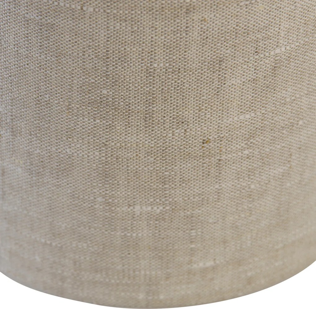 Stoffen lampenkap lichtgrijs rond 18/18/14