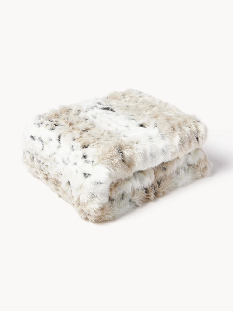 Plaid Skins in sneeuwluipaardlook van imitatiebont