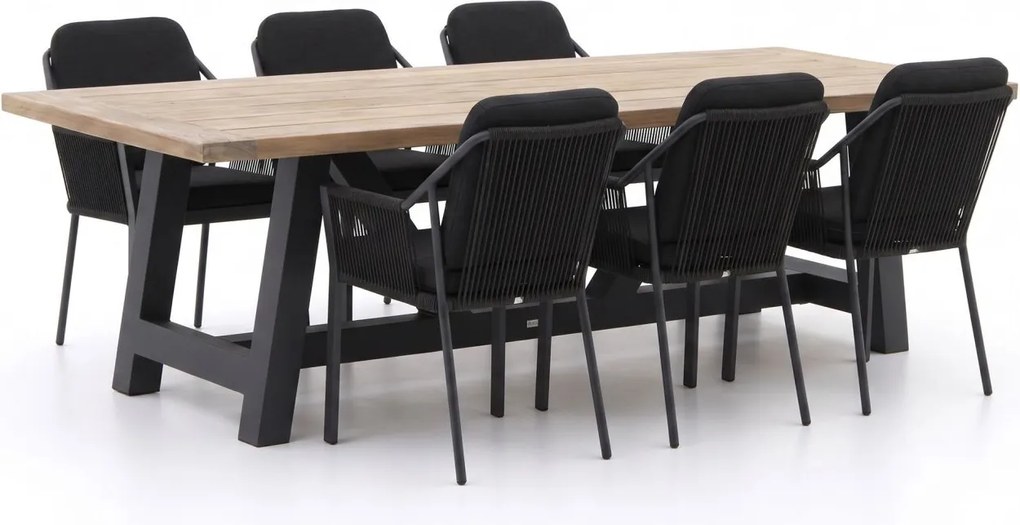 + 10% kassakorting | Diningset Tierra Outdoor | 6 personen teakhout | Tuinset stapelbaar | 7-delig | Kees Smit Tuinmeubelen