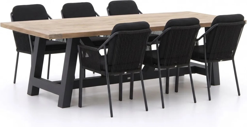 Diningset Tierra Outdoor | 6 personen teakhout | Tuinset stapelbaar | 7-delig | Kees Smit Tuinmeubelen