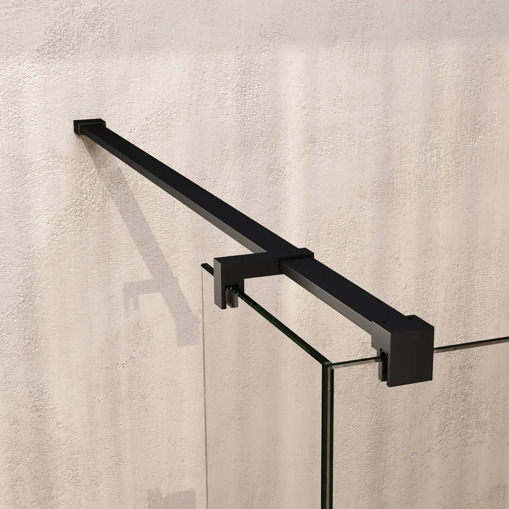 Brauer Loop Brauer Void profielloze inloopdouche 120cm met 40cm zijwand zwart mat ...