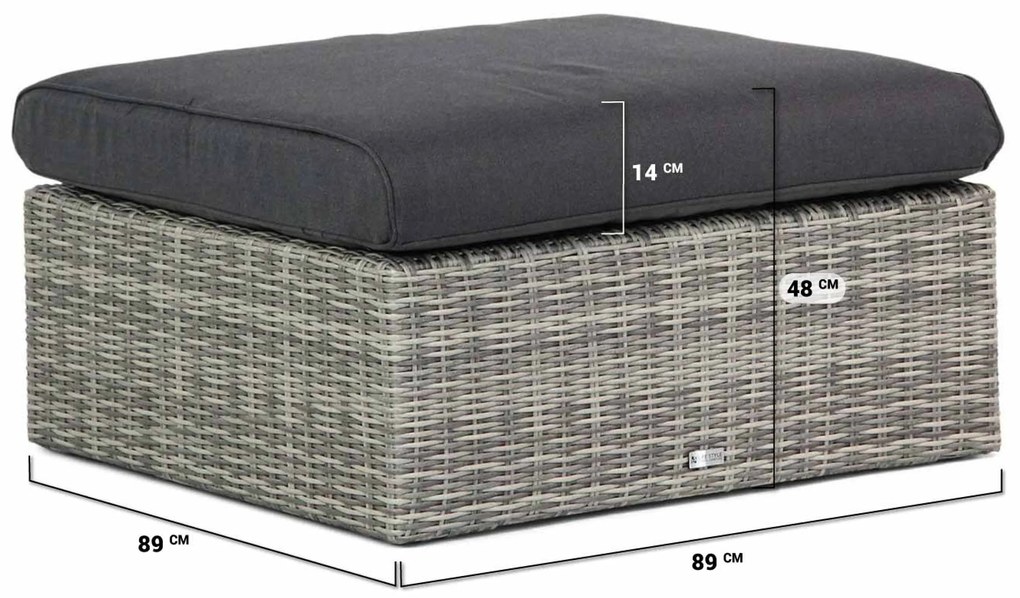 Hoek loungeset 5 personen Wicker Grijs Garden Collections Amico