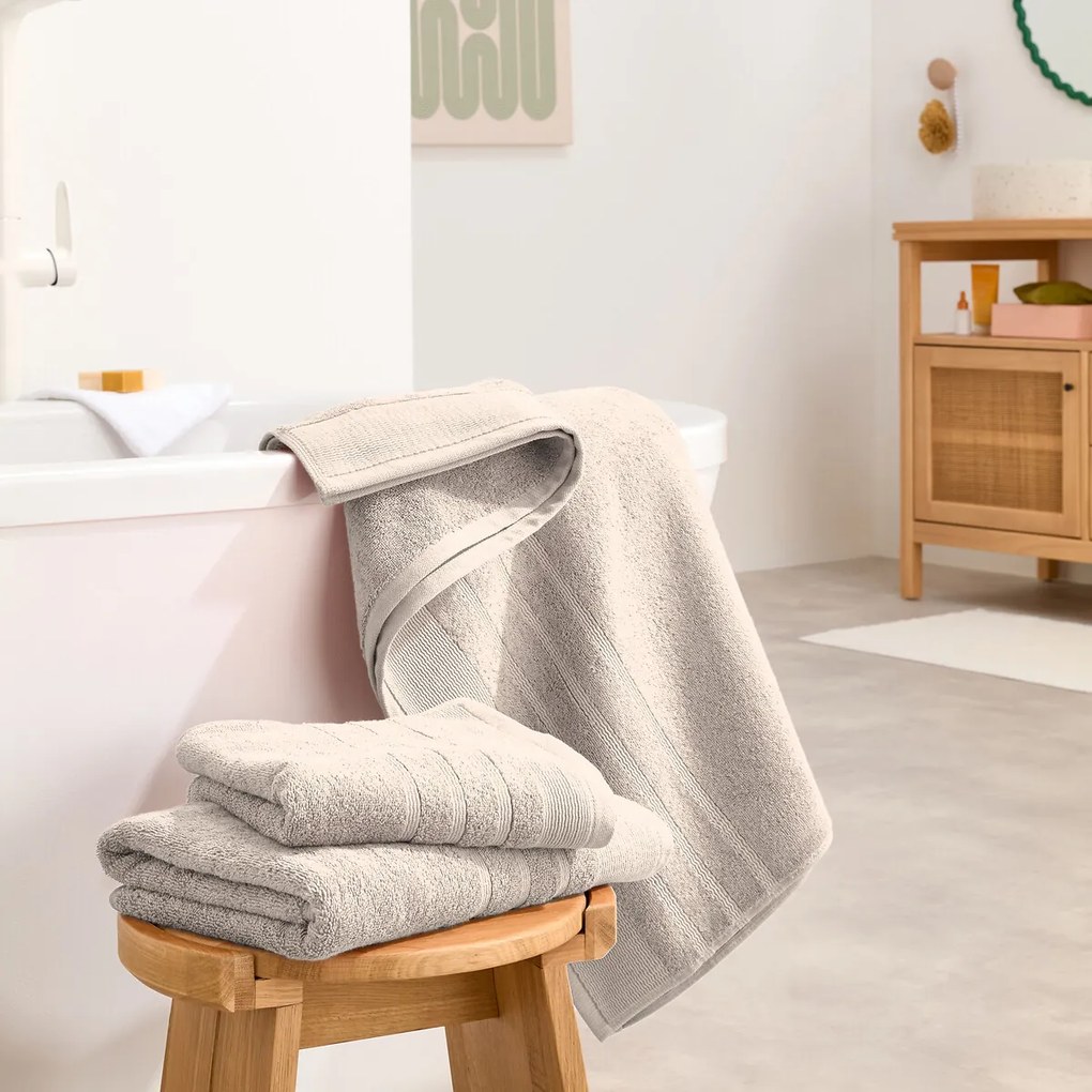 Set van 2 handdoeken in badstof 600 g/m2, Zavara