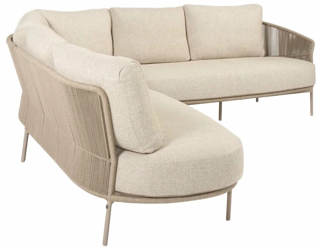 Taste by 4 Seasons Florence hoek loungebank latte *Showroommodel LoungebankLoungeset taupe weerbestendig