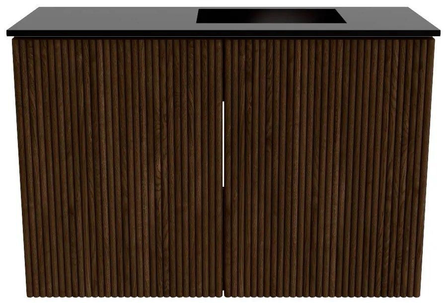 Mondiaz Joya 60cm toiletmeubel walnut met wastafel faye rechts zonder kraangat urban