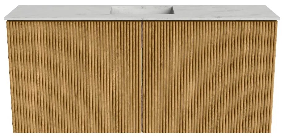 Mondiaz Joya DLux 90cm toiletmeubel oak met wastafel faye midden 1 kraangat opalo