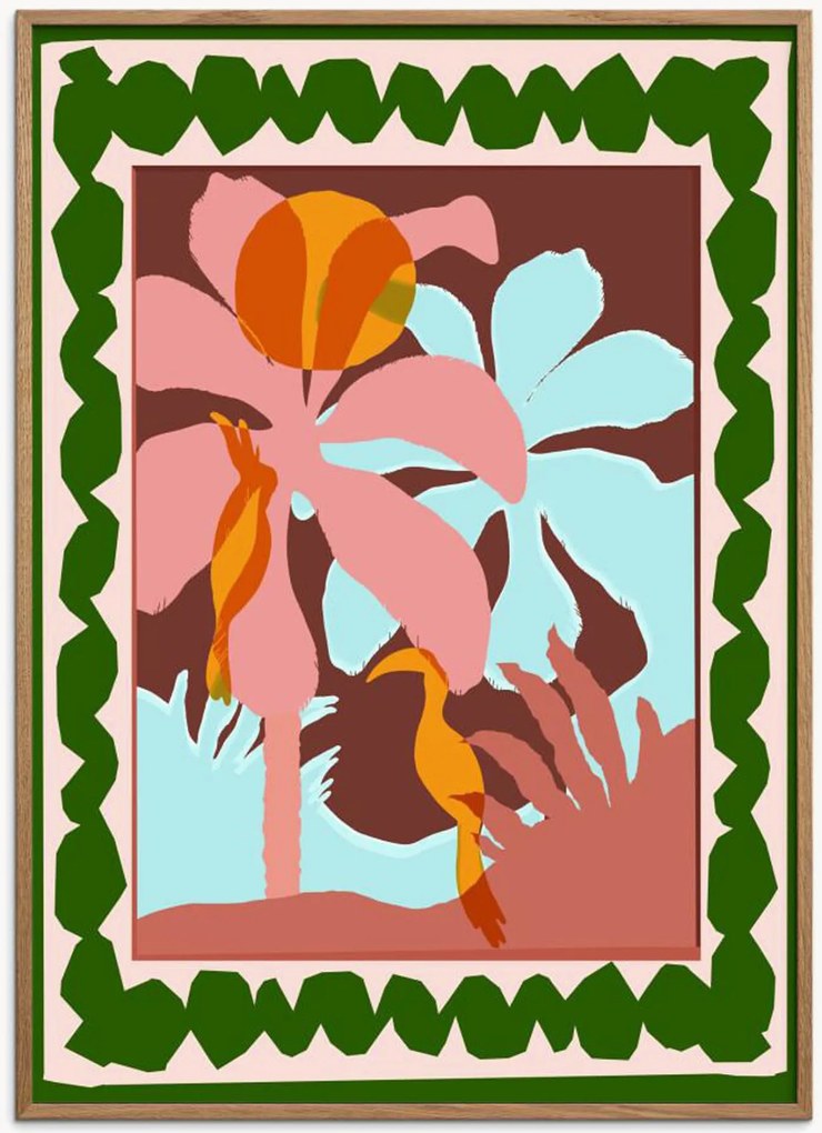 Ingelijste digitale print Paradise Found van casa cartissi