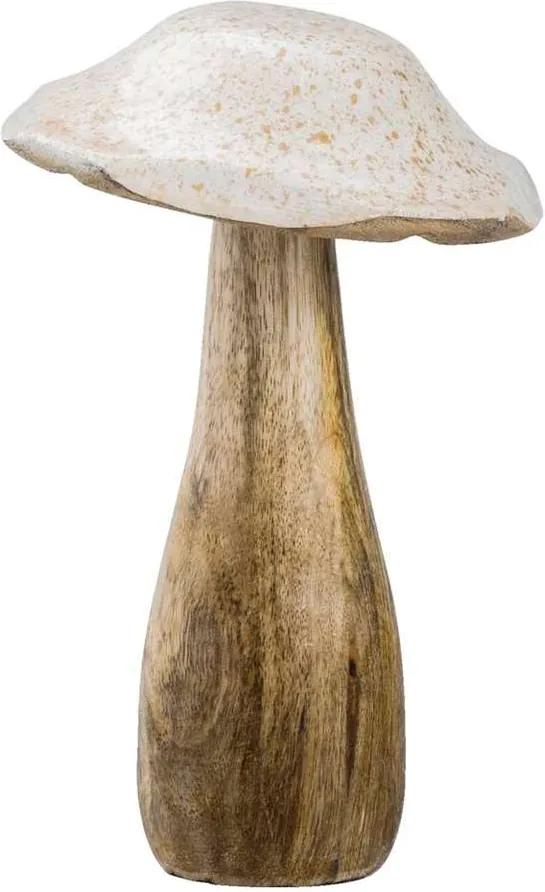 Decoratie paddenstoel - crème - Ø12x20 cm - Leen Bakker