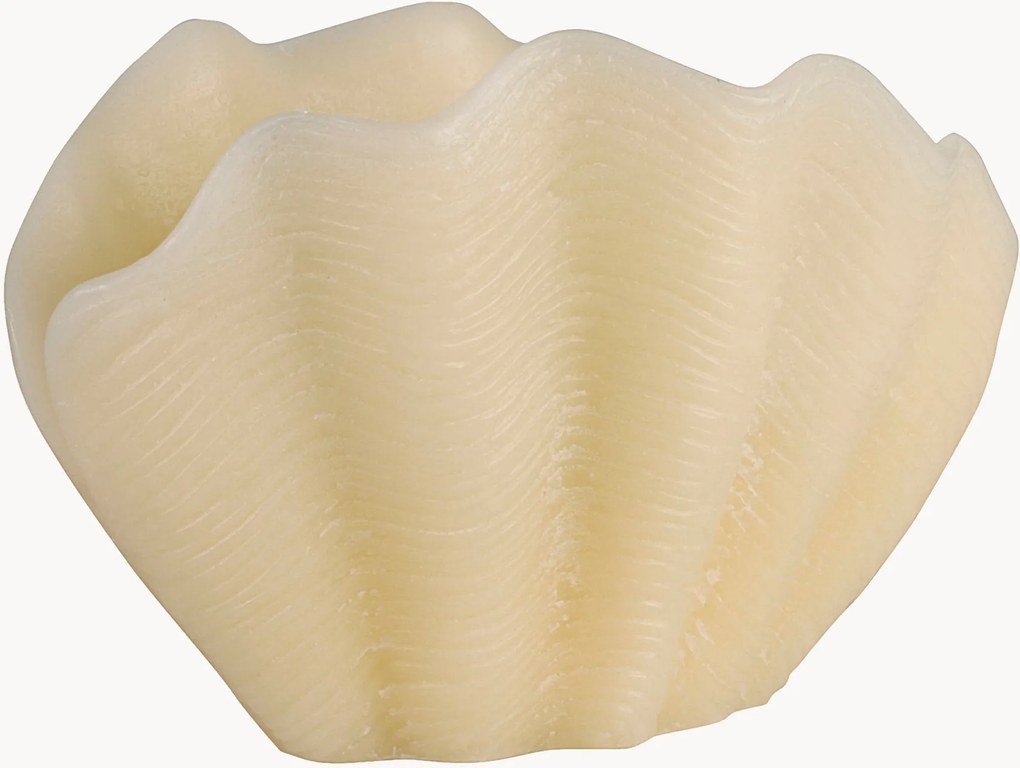 Handgemaakte kaarsenschaal in schelp vorm