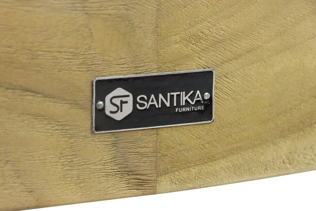 Stoel en Bank Loungeset 5 personen Teak Old teak greywash  Santika Furniture Santika