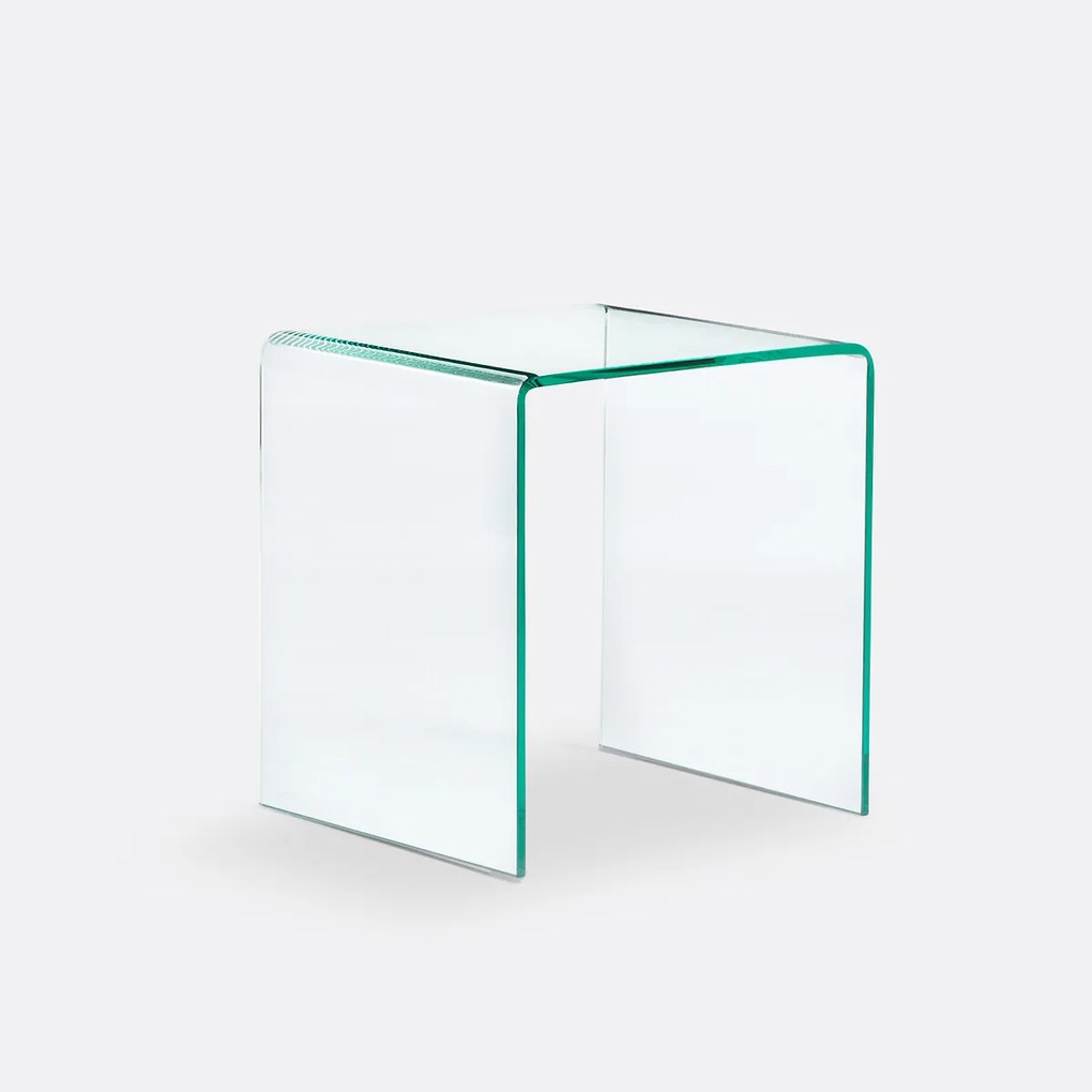 Nachtkastje in gehard glas, Joan