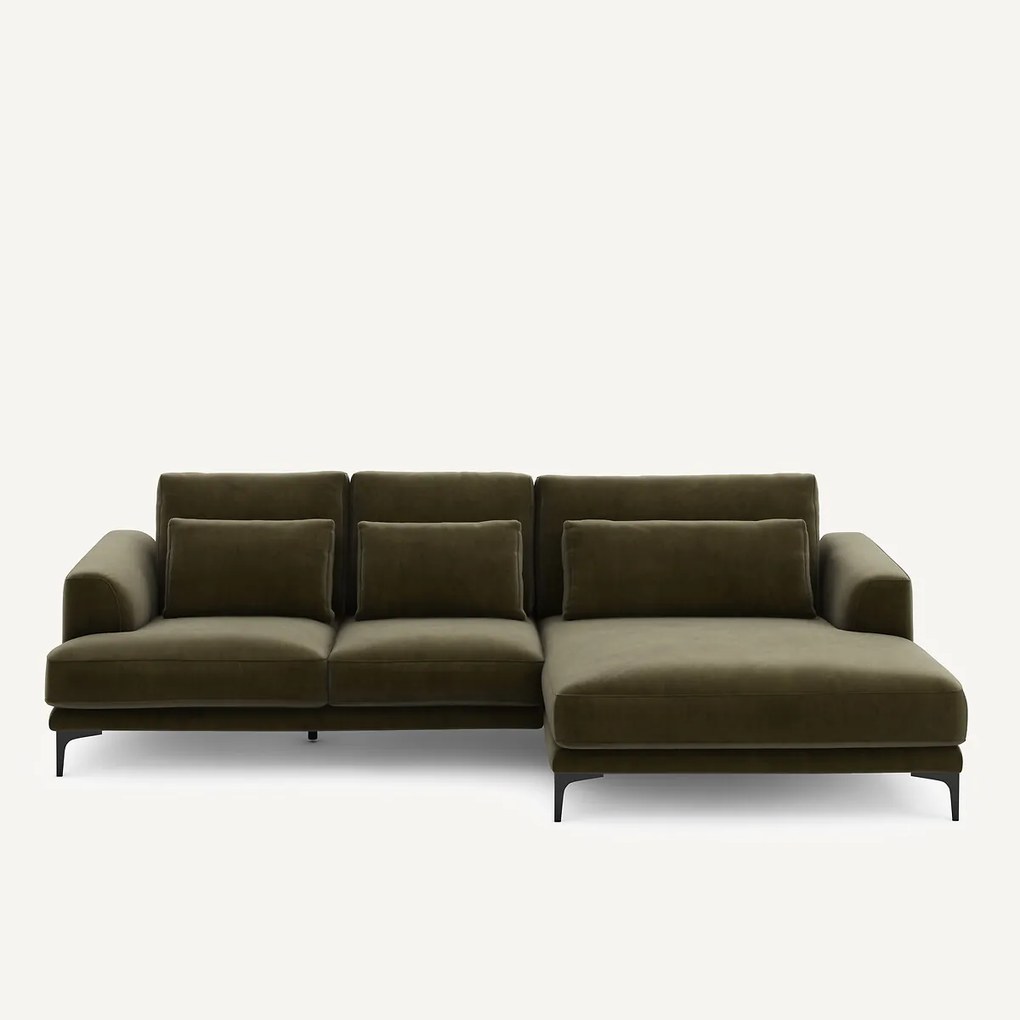 XL hoekbank rechts in fluweel, MARSILE