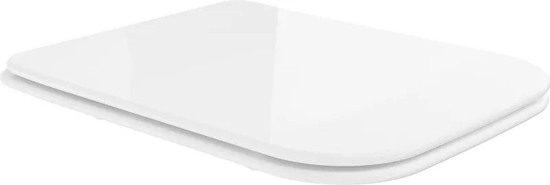 Mexen langzaam vallende slanke toiletbril, duroplast, wit glans - 39090100