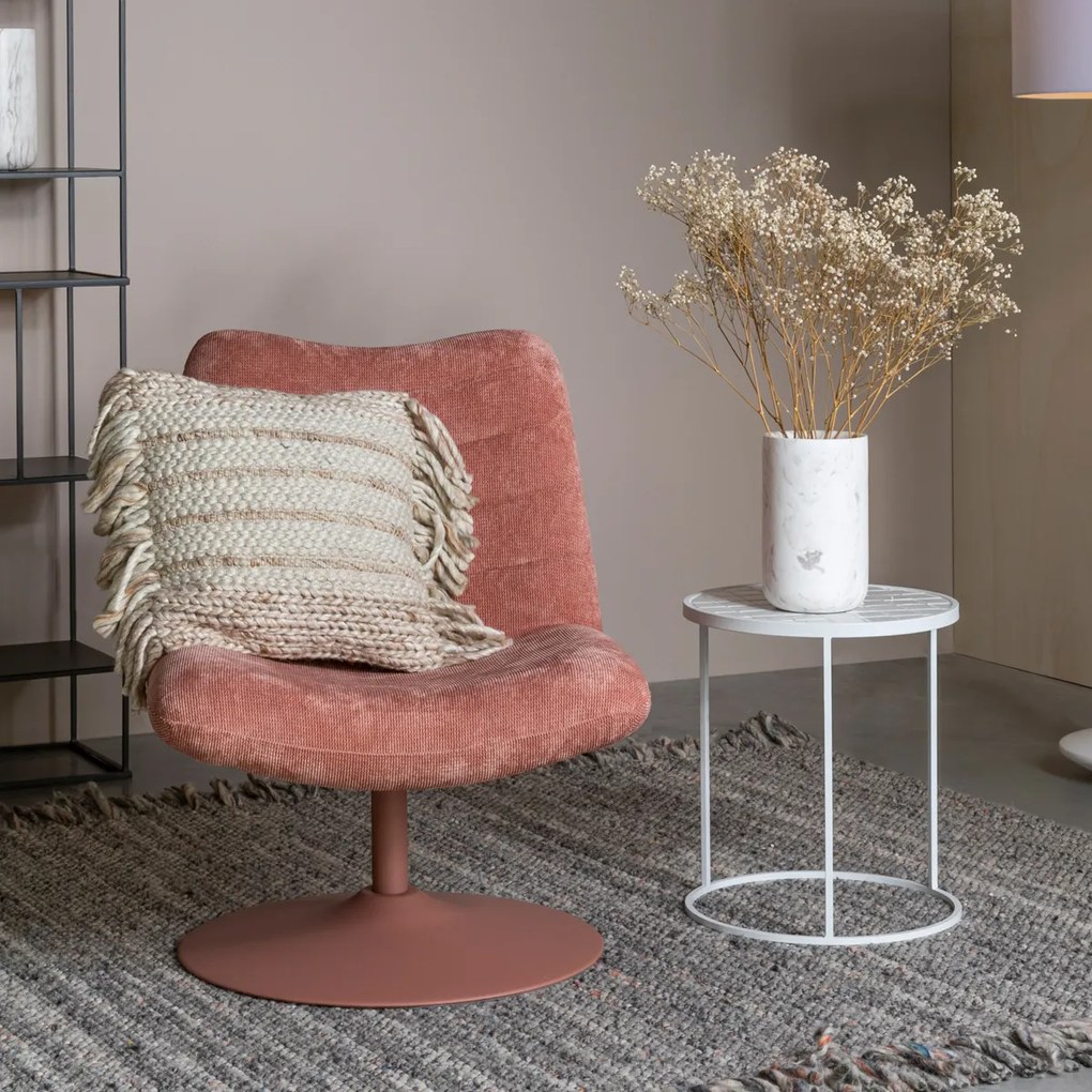 Zuiver Bubba Roze Draaifauteuil Retro Design