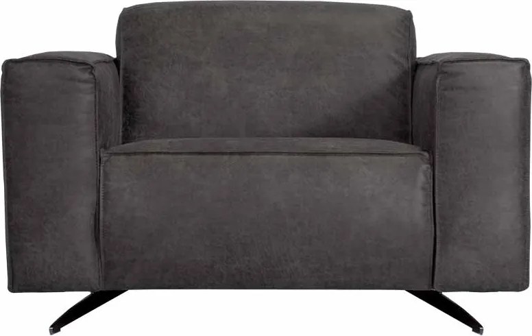 Fauteuil - Lambada - leer Hunter grijs 104