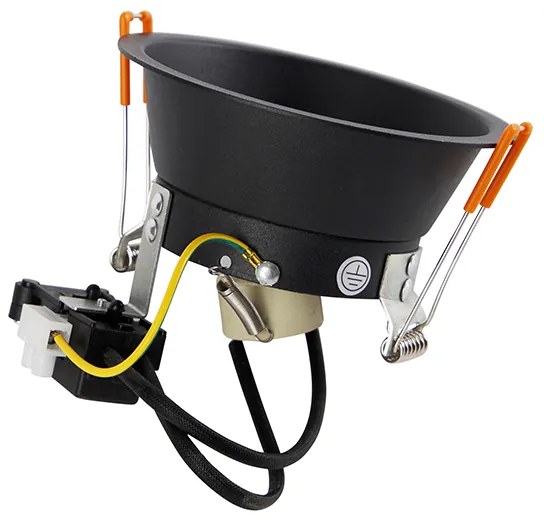 Set van 6 Moderne inbouwspot zwart AR70 - Dept