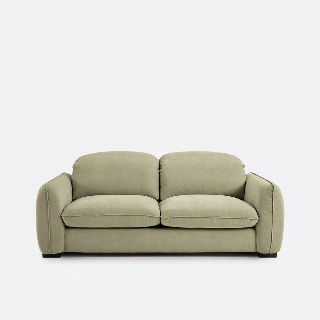 3-zits slaapbank in gemêleerd polyester, met hoofdsteunen, ISLA