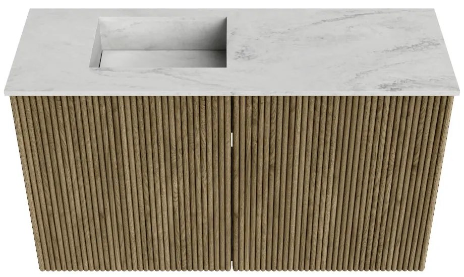 Mondiaz Joya DLux 70cm toiletmeubel dusk met wastafel faye links 1 kraangat opalo