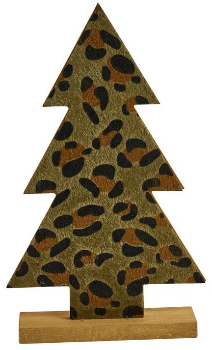 Kerstboom luipaard - Groen - 26 cm