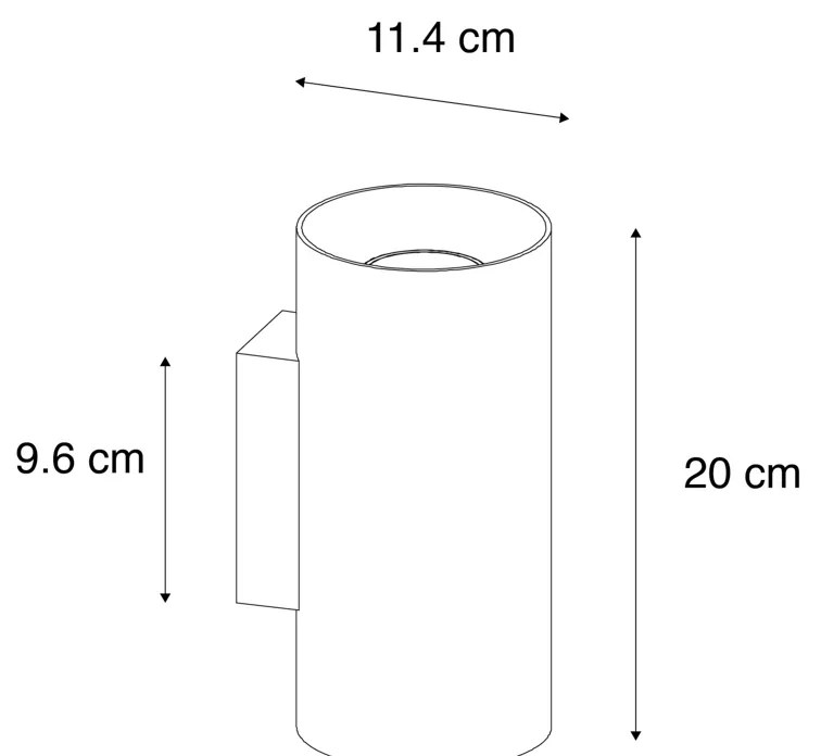 Design wandlamp wit rond 2-lichts - Sab Design GU10 Binnenverlichting Lamp