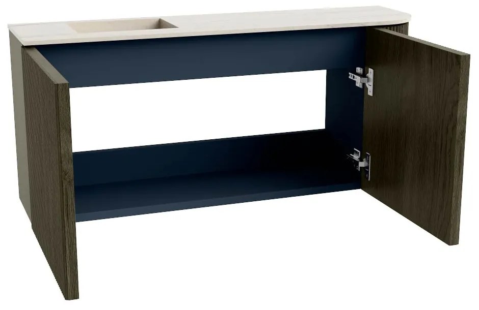 Mondiaz Joya DLux 90cm toiletmeubel ronding rechts shadow met wastafel faye links 1 kraangat meli