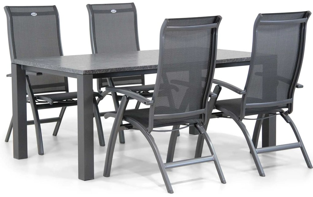 Tuinset 4 personen 180 cm Aluminium/Textileen Grijs Hartman Summerland/Munster