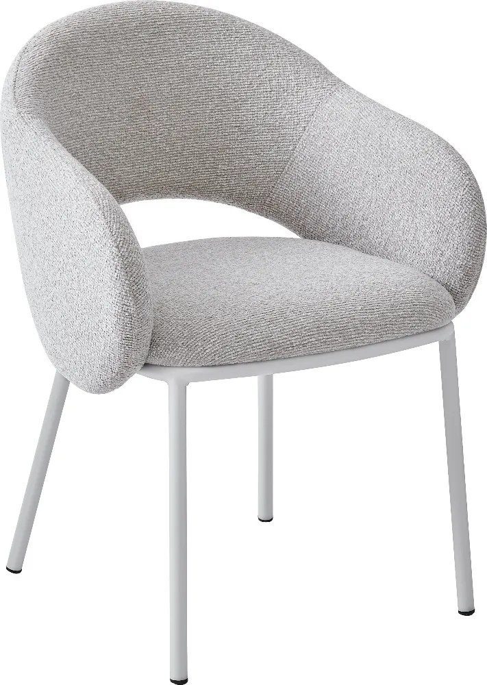 Moderne Stoel Beige Met Ronde Rugleuning