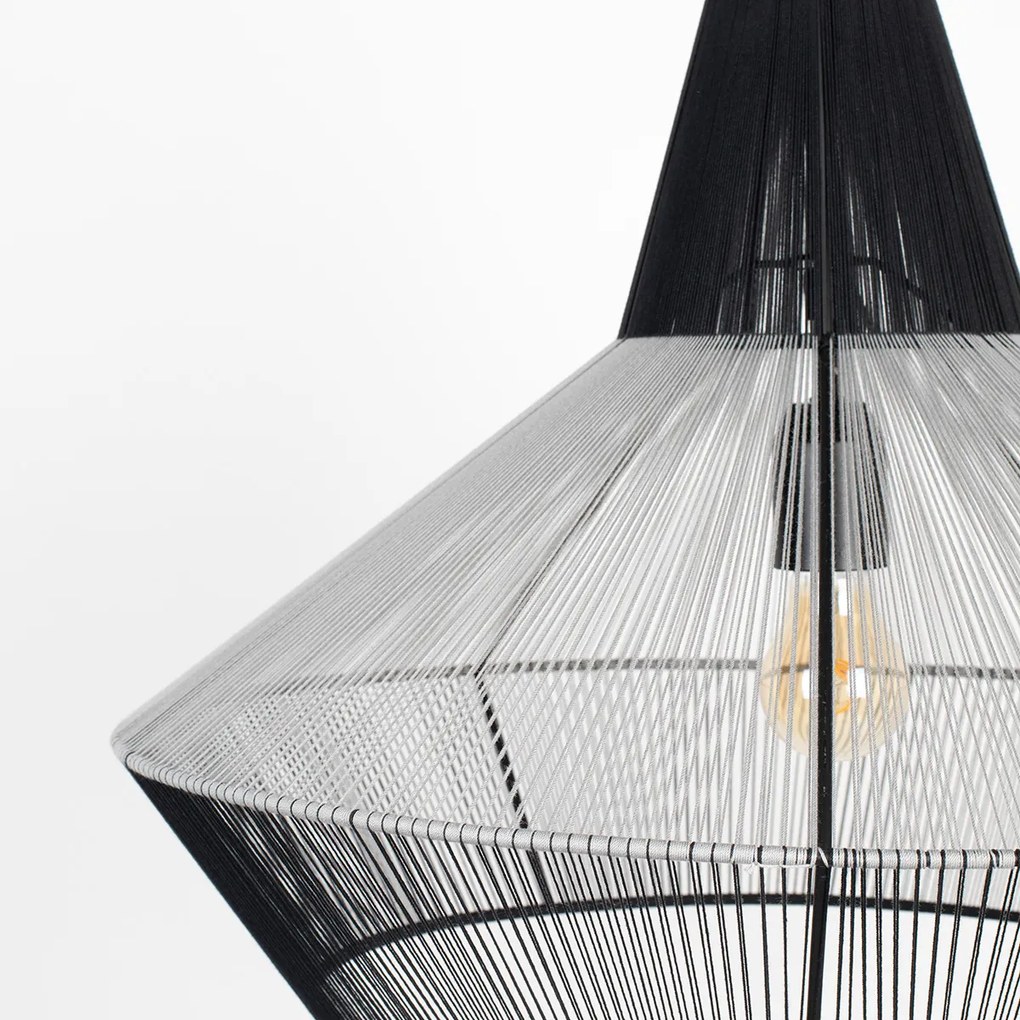 Zuiver Fairy Grote Hanglamp Zwart Katoen Draad