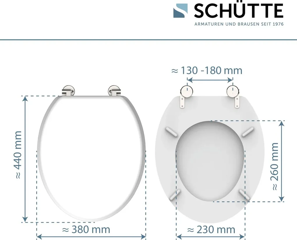 Schutte Bozenik toiletzitting wit glans