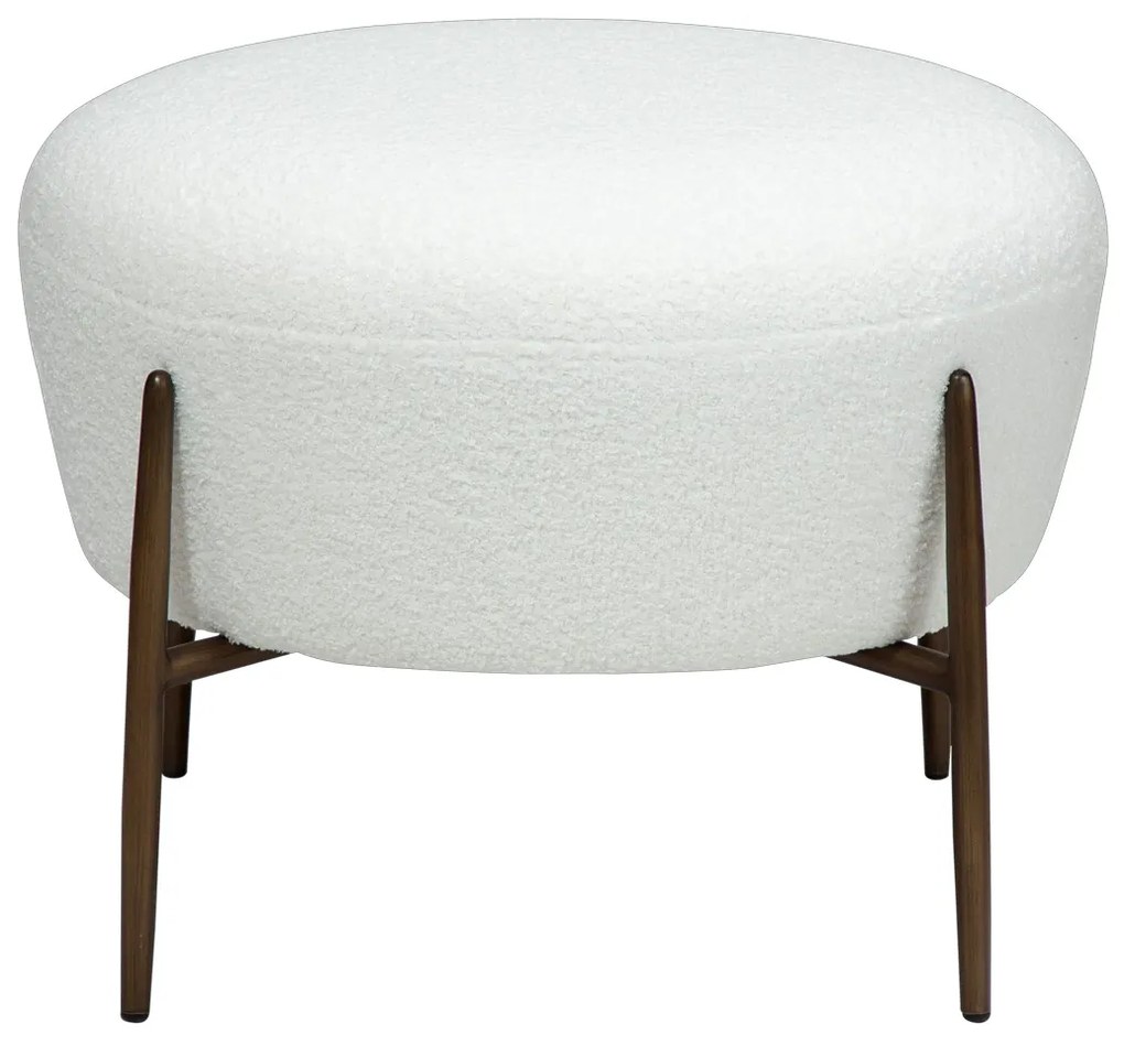 Dan-Form Orbit Ronde Poef Boucle Snow Wit
